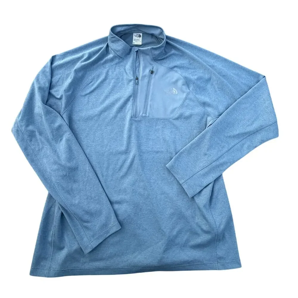 The North Face Flashdry Quarter Zip Pullover - Light Blue - Size XXL